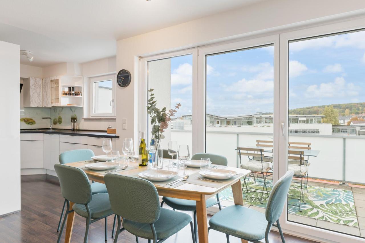 Design-Apartment - Kueche - Dachterrasse - Zentral Leinfelden-Echterdingen Luaran gambar