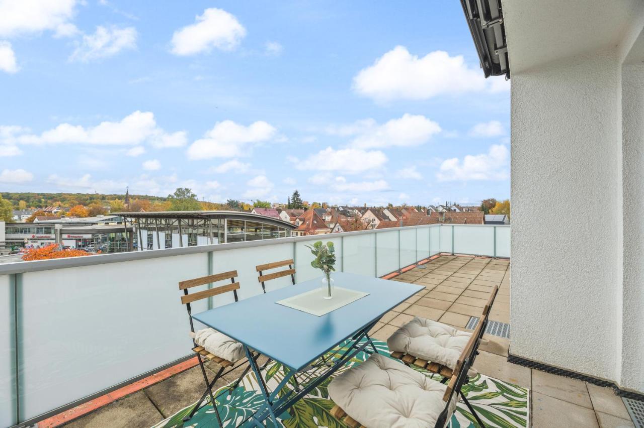Design-Apartment - Kueche - Dachterrasse - Zentral Leinfelden-Echterdingen Luaran gambar