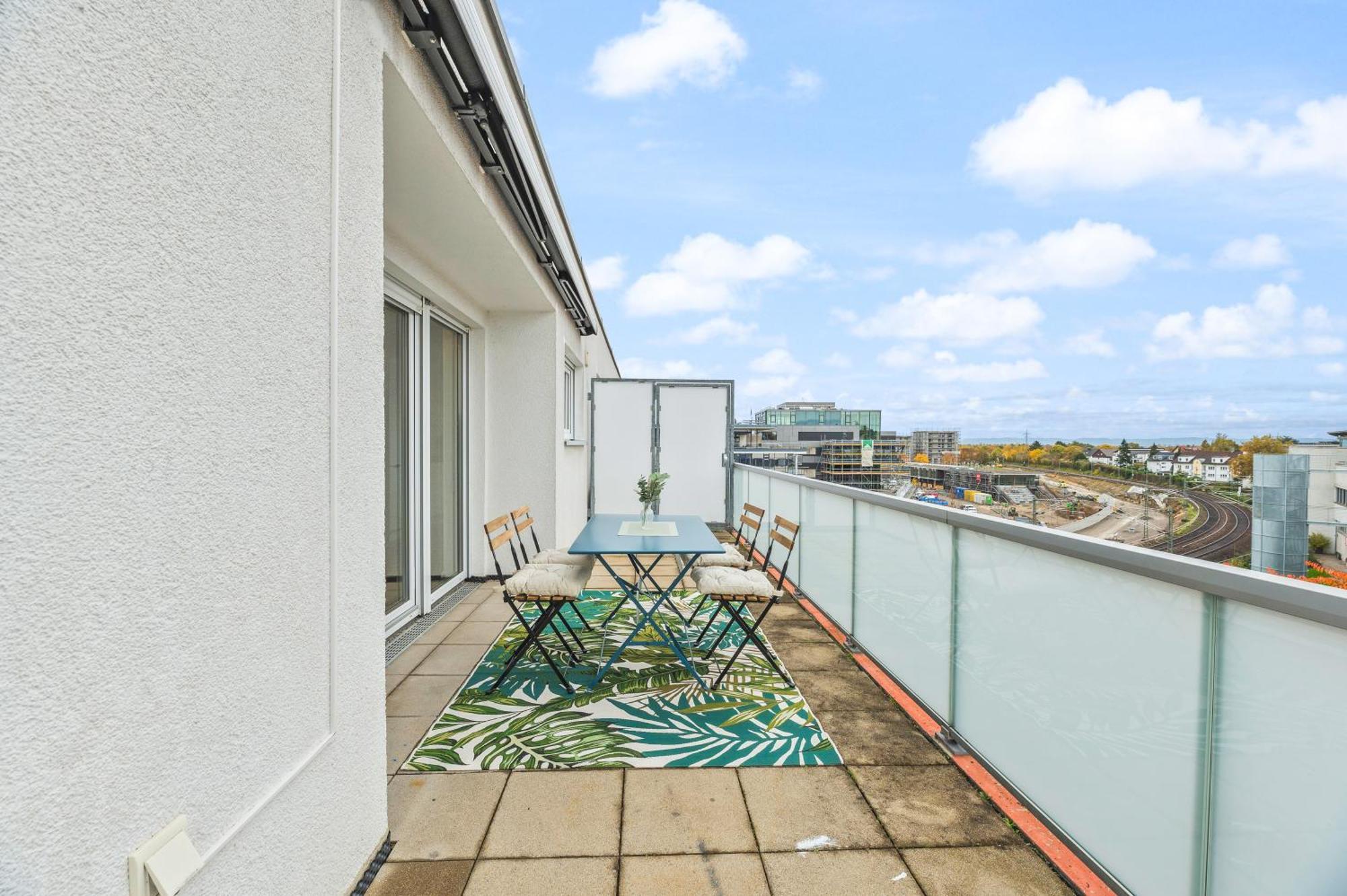 Design-Apartment - Kueche - Dachterrasse - Zentral Leinfelden-Echterdingen Luaran gambar